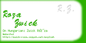 roza zwick business card